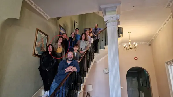 My CELTA course team, 2022 — I'm the one circled